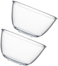 GALPADA 2pcs Glass Mixing Bowl 500ml for Salad and Soup Xmas