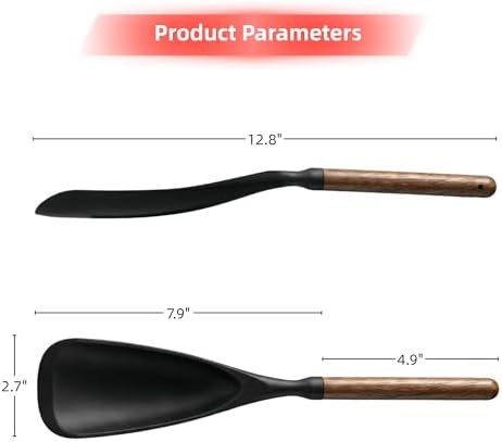 Silicone Cooking Spoon Spatula for Nonstick Cookware,Heat