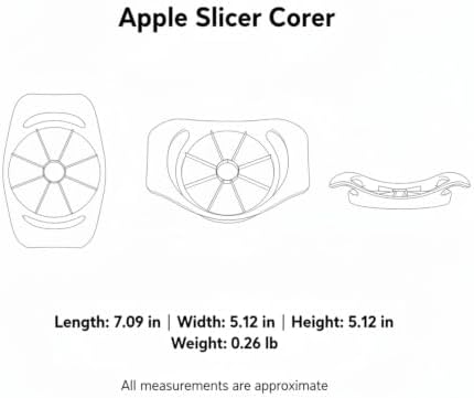 Kitchen Counter Fruit Prep Tool, Stainless Steel Apple Slicer and