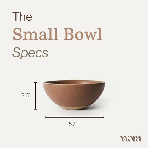 MORA Small Bowls Set of 4, 16oz Ceramic Pottery Dessert Bowls