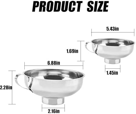Stainless Steel Canning Funnel for Filling Mason Jars
