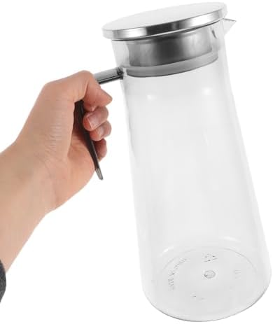 Acrylic Drink Pitcher with Lid, 1.5 L Hot and Cold Beverages