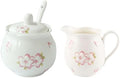Ceramic Salt Storage Jar, Ceramic Sugar Bowl with Lid and Milk Jug