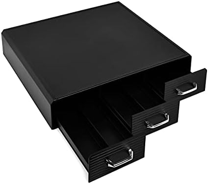 Coffee Pod Storage Drawer Coffee Capsule Organize Drawer Coffee Maker Holder Organizer,Compatible with 36 Capacity K-Cup or 48 Nespresso Capsule, Black
