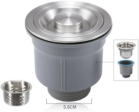 2PCS Multipurpose Kitchen Sink Strainer Set with Deepen Basket