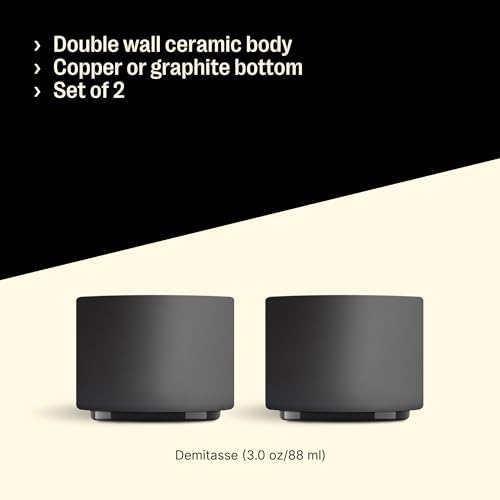 Fellow Monty Milk Art Espresso Cups - Small Double Wall Ceramic