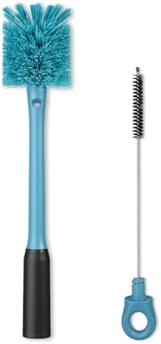 2-in-1 Bottle Cleaning Brush and Straw Cleaner Brush, Total Blue