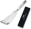 KSENDALO Thin Sturdy Fish Spatula Stainless Steel for Kitchen-Silver