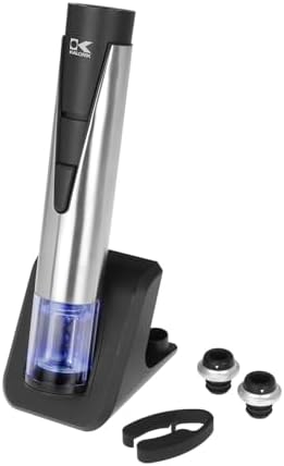 Kalorik Electric Wine Opener and Preserver Includes 2-in-1 Bottle