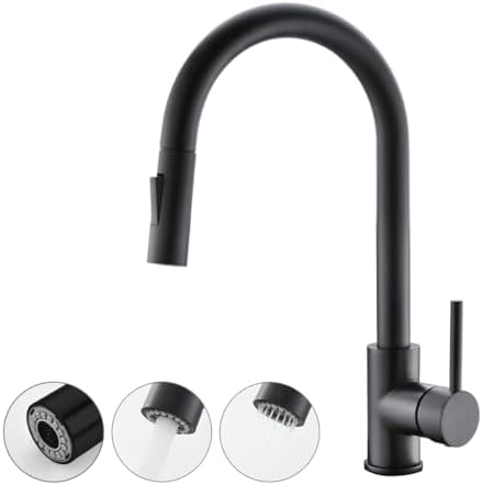 Black Kitchen Faucet HAVIN with Soap Dispenser