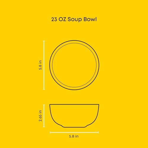 JoyJolt Mesa Stoneware Dinnerware Set, 18-Piece Plates and Bowls Sets