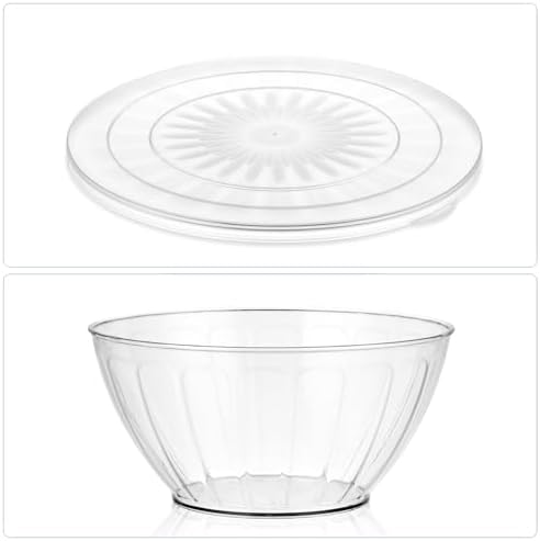 MOLIGOU 5 Pack Extra Large Mixing Bowls with Lids Set, Plastic Nesting