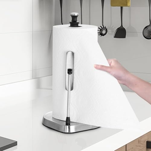 Dailyart Paper Towel Holder for One Hand Tear - Countertop with