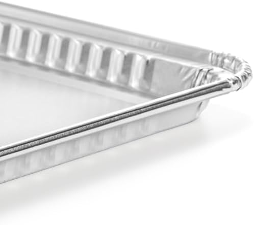 Lawei 30 Pack Disposable Aluminum Grill Pans, 16 x 11 Inch Aluminum