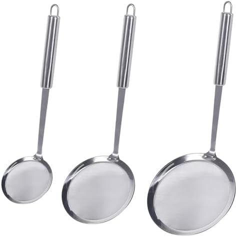 Newness Fine Mesh Skimmer Spoon, Professional 304 Stainless Steel Hot