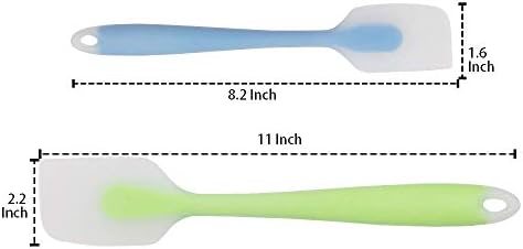 Silicone Spatulas Set of 4 - Heat Resistant Non-Stick Flexible Rubber