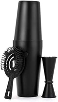 JNWINOG Cocktail Shaker Set 4-Piece Boston Shaker Kit with 20oz/25oz