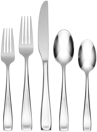Oneida Moda 65-Piece 18/10 Silverware Set for 12, Flatware
