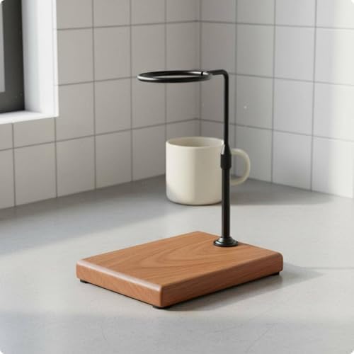 Amagogo Coffee Stand Pour Dripper Holder Station With Thick Wooden