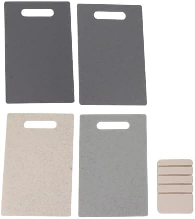 4Pcs Plastic Cutting Board Set with Storage Rack, Chopping Boards for