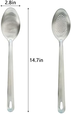 2-Piece Stainless Steel Cooking Spoon Set