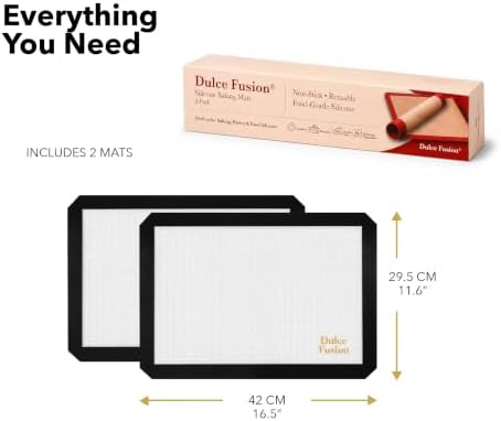 Silicone Baking Mats, 2-Pack Reusable Half-Sheet Liners