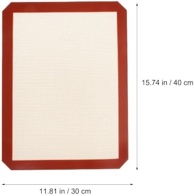 Silicone Baking Mat Pastry Dough Liner Nonstick with Glass Fiber, 2pcs