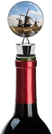 Windmills Wine Stopper Vacuum Alloy Wine Bottle Stopper Reusable Wine