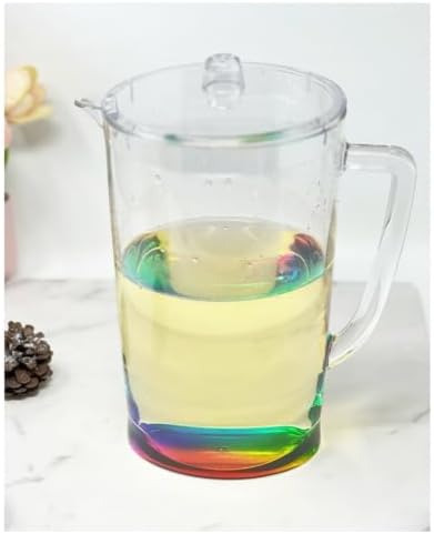 Water Pitcher with Lid for Outdoor Entertaining, 2.75 Quart Clear