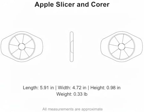 Apple Slicer and Corer, Stainless Steel Fruit Cutter for Uniform