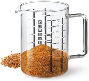 Simax Glass Measuring Cup in Grams, Ml, Oz - Borosilicate 32 Oz Liquid