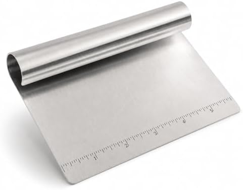 Stainless Steel Dough Scraper Chopper with Measurement Guide, 5.9 Inch