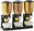Triple Cereal Dispenser with Crumb Tray, Compact Kitchen Storage