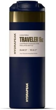 Hydrapeak 16oz Traveler Insulated Coffee Mug and Water Bottle