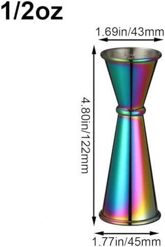 Measures Stainless Steel Double Cocktail Jigger 1oz / 2oz Cocktail