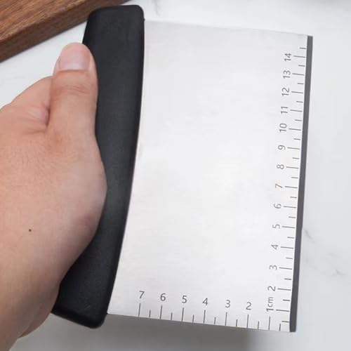Pro Dough Pastry Scraper Stainless Steel Polished Engraved Measuring