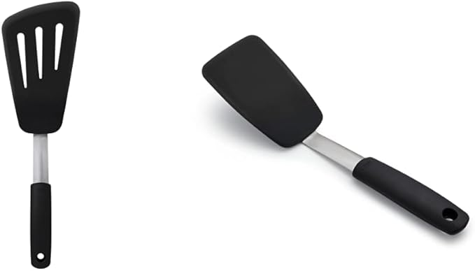 OXO Good Grips Small Silicone Flexible Turner Black & Good Grips Silicone by OXO