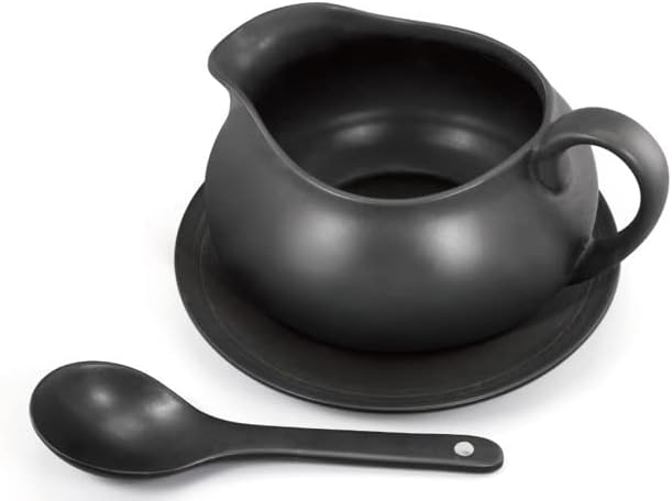 24 Oz Gravy Boat | Ceramic White Gravy Dish Set | Includes Gravy Boat