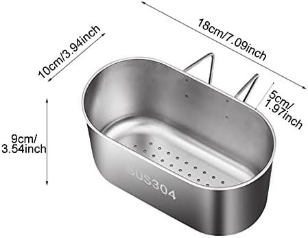 Stainless Steel Sink Drain Strainer Basket, Silver