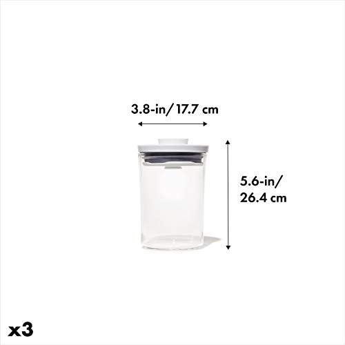 OXO Good Grips Mini Round POP Canisters - 3 Piece Set, 0.6 Qt
