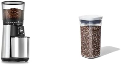 OXO Brew Conical Burr Coffee Grinder and 0.5 Qt POP Container