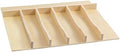 WelFurGeer Solid Birch Wood Silverware Drawer Organizer, Wooden