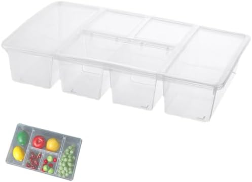 Divided Fridge Storage Container PP Food Organizer Box Stackable with