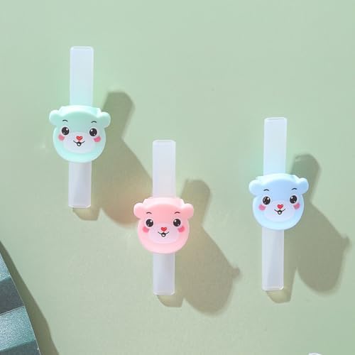 KICHOUSE 6pcs Silicone Drinking Straws Set with Clips for Elderly, and