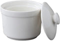 SHERCHPRY 14 Oz Custard Cups - Ceramic Ramekins with Lid, White Soup