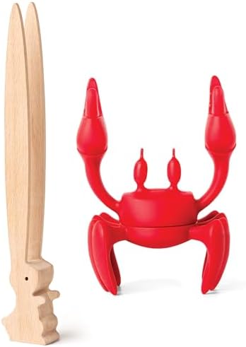 OTOTO Toaster Tongs and Silicone Utensil Rest, Bundle of 2
