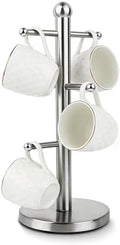 Mug Holder Tree, 6 Hooks Stainless Steel Coffee Cup Holder Coffee Mug