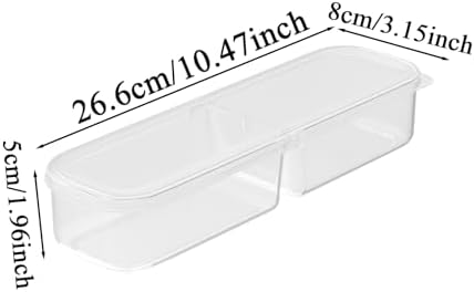 Fridge Storage Bins Box with Lid and Compartments