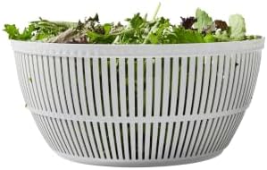 Kitchen Details 2-Piece Salad Spinner Large Capacity Lettuce Spinner Vegetable Washer | 4.75 Liter Produce Dryer | Multi-Use Colander System