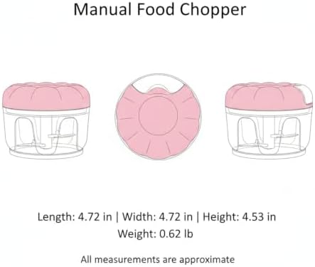 Manual Food Chopper, Pull-String Mincer for Garlic Herbs Vegetables